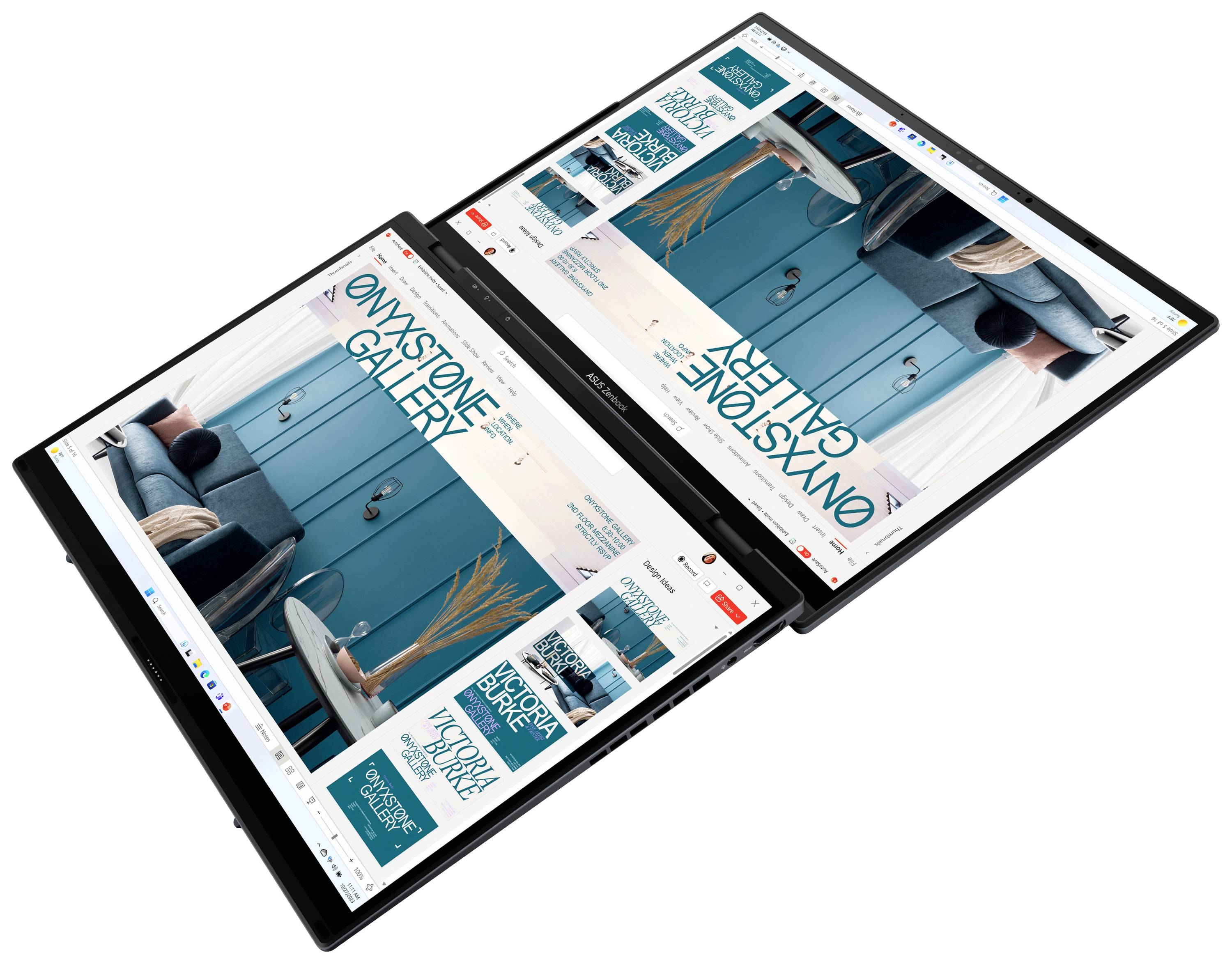 Asus Notebook Zenbook Duo OLED UX8406MA-PZ353W 35.6 cm (14 Zoll) WQXGA+ Intel® Core™ Ultra 7 155H 32 GB RAM 1 TB SSD Intel Arc™ Win 11 Home Sc