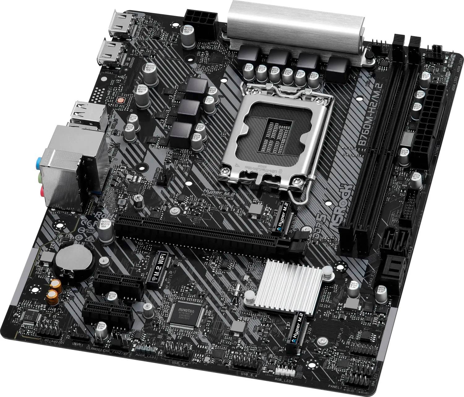 ASRock B760M-H2/M.2 Mainboard Sockel (PC) Intel® LGA 1700 Formfaktor (Details) Micro-ATX Mainboard-Chipsatz Intel® B760