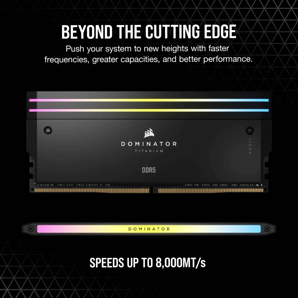 Corsair Dominator Titanium PC-Arbeitsspeicher Kit Retail DDR5 96GB 4 x 24GB on-die ECC 4800MHz 288pin DIMM CL32 CMP96GX5M4B6400C32
