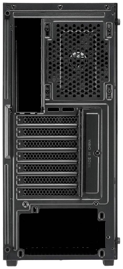 FSP Fortron CMT195A Midi-Tower PC-Gehäuse Schwarz 3 Vorinstallierte LED Lüfter, 1 vorinstallierter Lüfter, Integrierte Beleuchtung