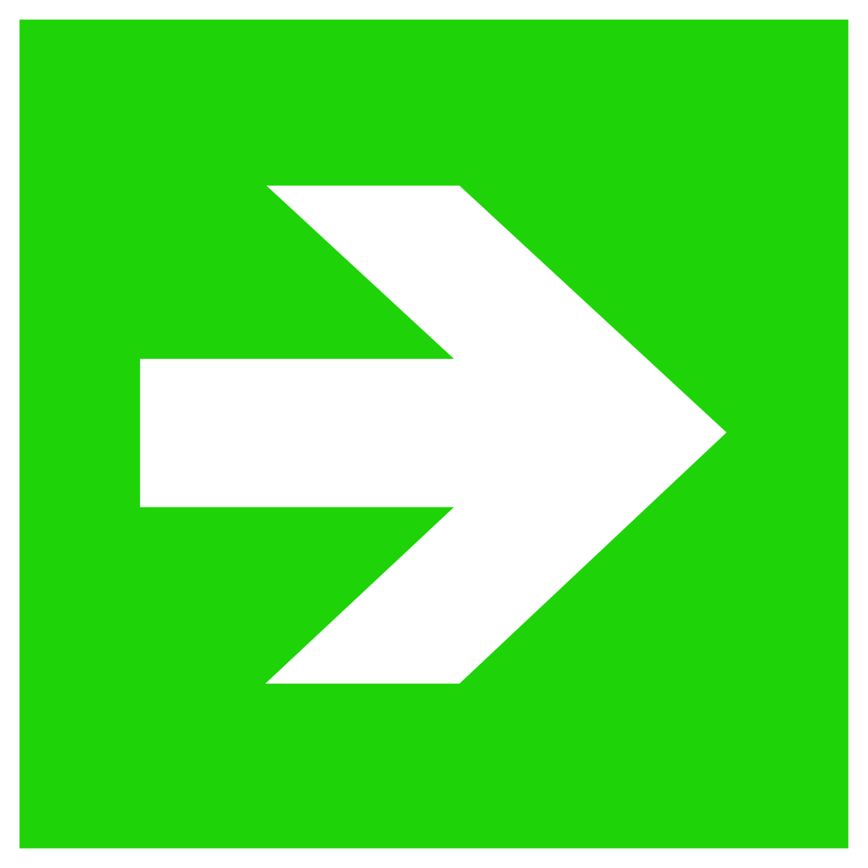 Weiße Pfeil auf grünem Hintergrund zeigt nach rechts.