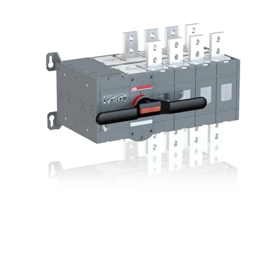 Elektrischer Trennschalter mit Hebel und Schraubanschlüssen, eingesetzt für die Unterbrechung von Stromkreisen in industriellen Anwendungen.