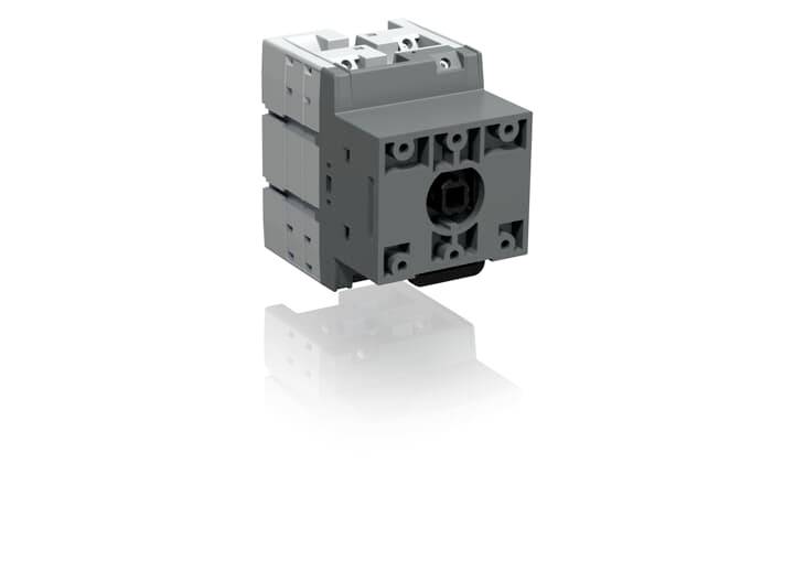 Ein elektrisches Bauteil mit quadratischer Form und mehreren Anschlussklemmen ist in der Mitte des Bildes zu sehen.