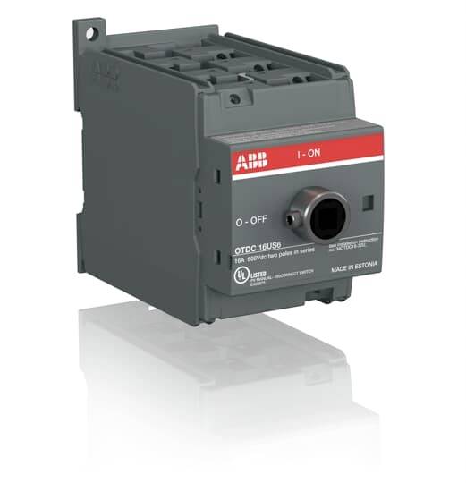 Grau-roter elektrischer Schalter mit der Aufschrift 'I-ON' und 'O-OFF'. Markenlogo oben links. Verwendungsort unbestimmt.