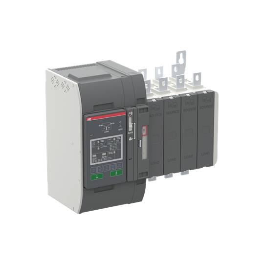 Elektrisches Gerät mit einem Display und Anschlusspunkten, wahrscheinlich ein Leistungsschalter oder ein ähnliches Modul.