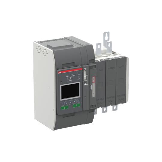 Ein elektrisches Schaltgerät mit digitalem Display und mehreren Anschlüssen, zur Steuerung von Stromkreisen in industriellen Anwendungen.