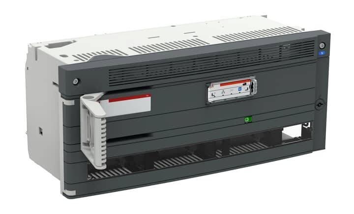 Ein graues elektronisches Gerät mit Lüftungsschlitzen und Bedienanzeige auf der Vorderseite, möglicherweise ein Server oder Netzwerkgerät.
