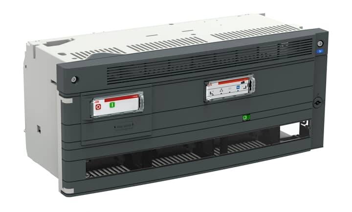 Ein graues elektronisches Gerät mit zwei Display-Anzeigen und Tasten, möglicherweise ein Server- oder Datenverarbeitungsmodul.