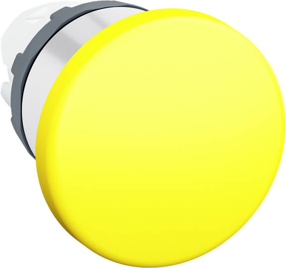 Gelber Not-Aus-Schalter, der zur sofortigen Unterbrechung eines elektrischen Kreises verwendet wird.