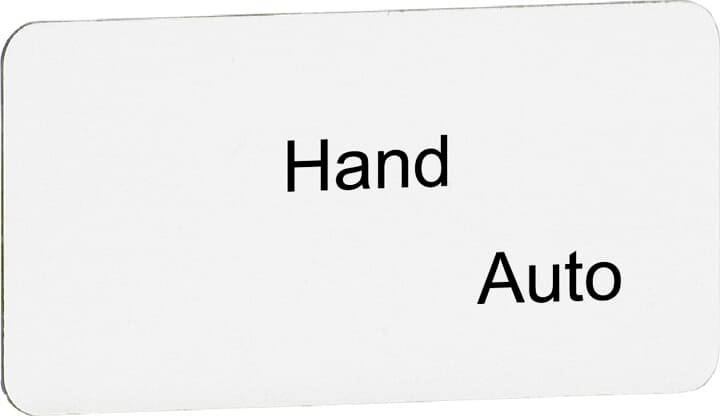 Schild mit den Worten: Hand und Auto