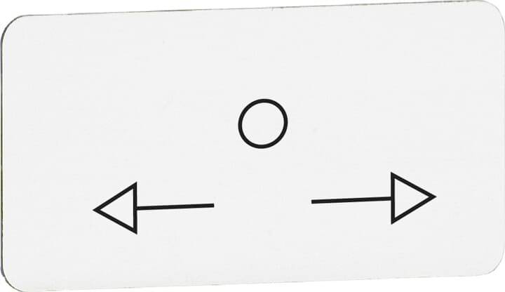 Schild mit Pfeilen nach links und rechts, Kreis in der Mitte. Hinweis auf mögliche Fahrtrichtung oder Kreuzung.