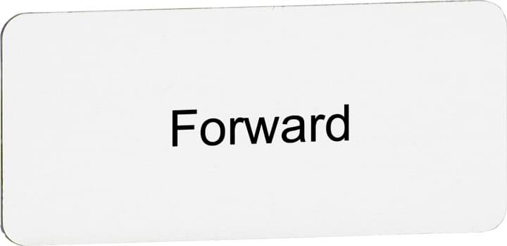 Die Beschriftung auf dem Schild lautet 'Forward'.