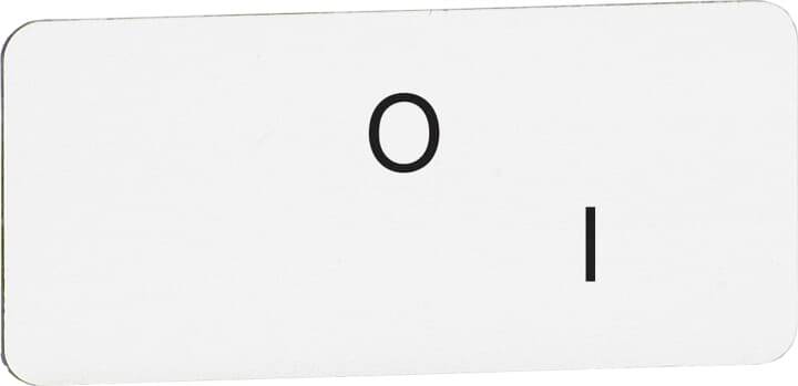 Das Bild zeigt einen weißen Kippschalter mit zwei Positionen: 'O' für aus und 'I' für ein, gegen einen neutralen Hintergrund.