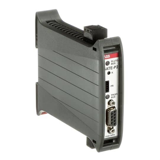 Ein graues elektronisches Gerät mit mehreren Anschlüssen und Einschüben; wahrscheinlich ein Kommunikationsmodul für Netzwerksysteme.