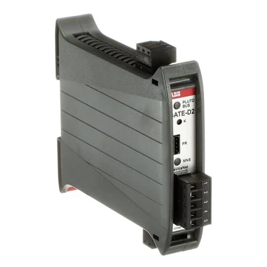 Einseitiges, schwarzes Elektronikgerät in rechteckiger Form, mit Anschlüssen und Bedienfeld, möglicherweise zur Steuerung oder Messung.