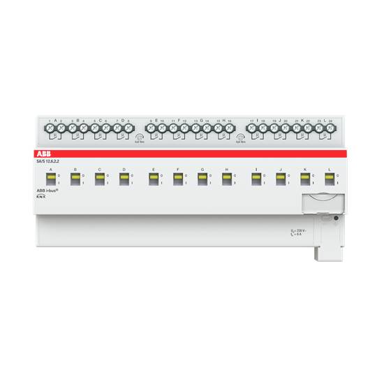 'ABB Haus'-Marken-Schaltgerät mit mehreren Schaltern und Anschlüssen, geeignet für die Steuerung elektrischer Systeme in Gebäuden.