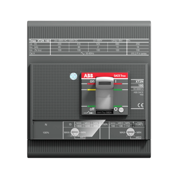 ABB XT2N 160 TMG 160-4 Leistungsschalter 1 St. Schaltspannung (max.): 220 V/AC, 690 V/AC ABB XT2N 160 TMG 160-4 Leistungsschalter 1 St. Schaltspannung (max.): 220 V/AC, 690 V/AC
