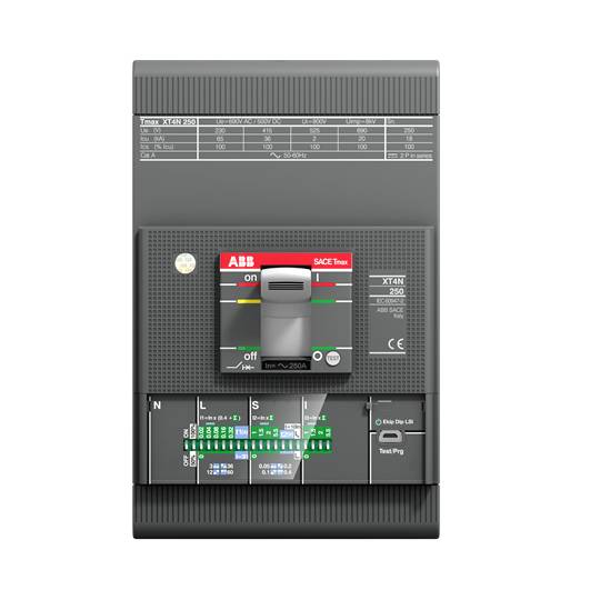 Elektrischer Schutzschalter von ABB, Modell SACE Tmax XT3N 250, in Position 