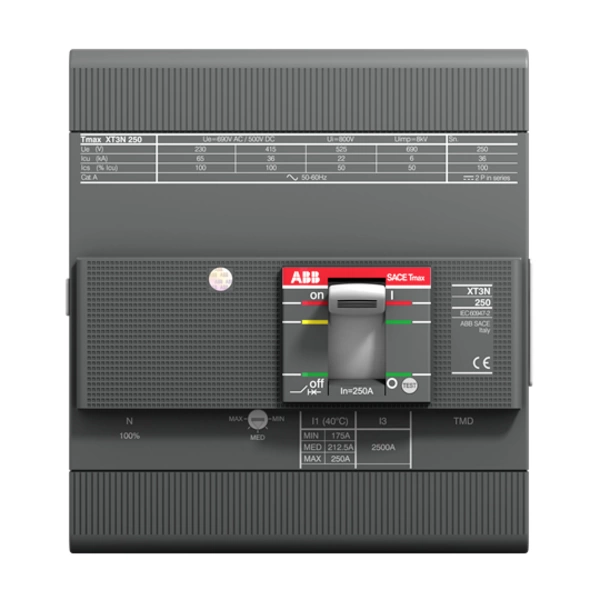 ABB XT3N 250 TMG 250-7 Leistungsschalter 1 St. Einstellbereich (Strom): 750A (max) Schaltspannung (max.): 220 V/AC, 690 V/AC ABB XT3N 250 TMG 250-7 Leistungsschalter 1 St. Einstellbereich (Strom): 750A (max) Schaltspannung (max.): 220 V/AC, 690 V/AC
