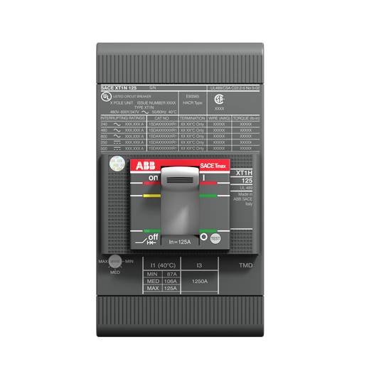 ABB XT1N 125 TMF 50-500 3p F F UL/CSA Leistungsschalter 1 St. Einstellbereich (Strom): 500A (max) Schaltspannung (max.): 240 V/AC