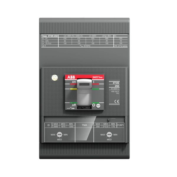 ABB XT4S 250 TMF 80-80 Leistungsschalter 1 St. Einstellbereich (Strom): 800A (max) Schaltspannung (max.): 240 V/AC, 600 V/AC ABB XT4S 250 TMF 80-80 Leistungsschalter 1 St. Einstellbereich (Strom): 800A (max) Schaltspannung (max.): 240 V/AC, 600 V/AC
