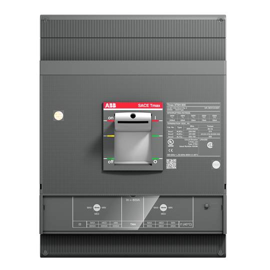 ABB XT6S 800 TMA IN=80 Leistungsschalter 1 St. Einstellbereich (Strom): 4000 - 8000A Schaltspannung (max.): 240 V/AC, 600 V/AC