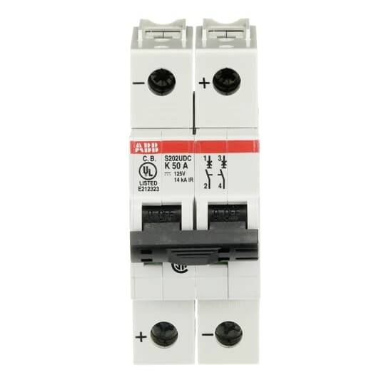 ABB 2CDS272517R0577 S202UDC-K50 Leitungsschutzschalter 50A 125V