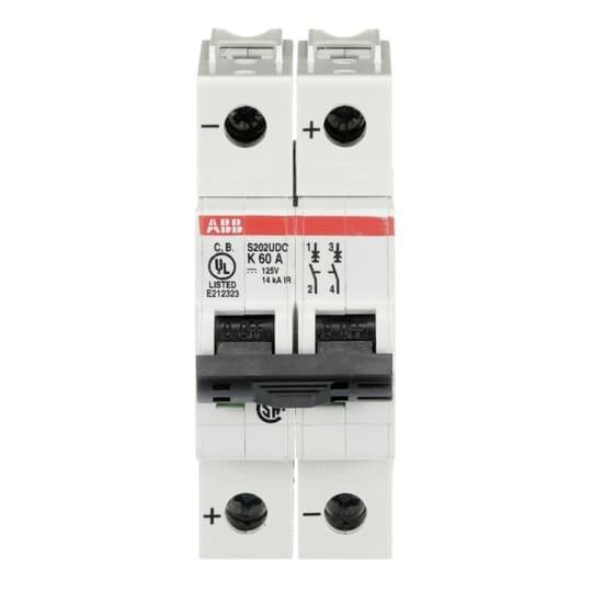 ABB 2CDS272517R0587 S202UDC-K60 Leitungsschutzschalter 60A 125V
