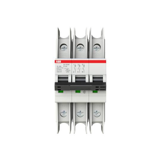 'ABB Überspannungsableiter S500' mit 125A und 415VAC Spezifikationen. Sechspolig, ideal für industrielle Stromverteilung.