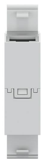 Ein weißer, rechteckiger elektrischer Schalter mit einem zentralen Schalterknopf, geeignet für die Montage in einer Schalttafel.