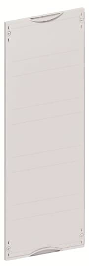 Metallisches Bauteil oder Gehäuse mit Griffen oben und unten. Rechteckig und flach, möglicherweise ein Teil eines Schranksystems.