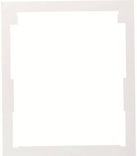Ein weißer, rechteckiger Rahmen vor einem weißen Hintergrund. Keine weiteren Objekte oder Details sind im Bild vorhanden.