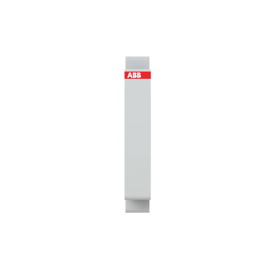 Ein weißes, rechteckiges Gerät mit einem roten 'ABB'-Logo oben. Es scheint ein elektronisches Bauteil oder Modul zu sein.