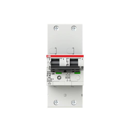 ABB 2CDH782001R0202 S752DR-E20 Leitungsschutzschalter 20A 400V