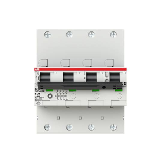 ABB 2CDH784001R0202 S754DR-E20 Leitungsschutzschalter 20A 400V