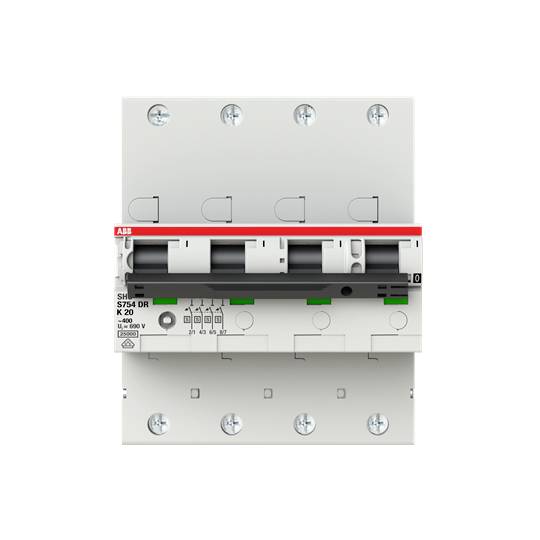 ABB 2CDH784001R0487 S754DR-K20 Leitungsschutzschalter 20A 400V