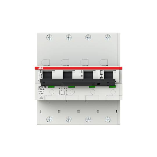 Ein weißer Sicherungsautomat mit drei Schaltern auf einer elektrischen Einheit. Rot-weißer Aufkleber oben mit technischen Details.