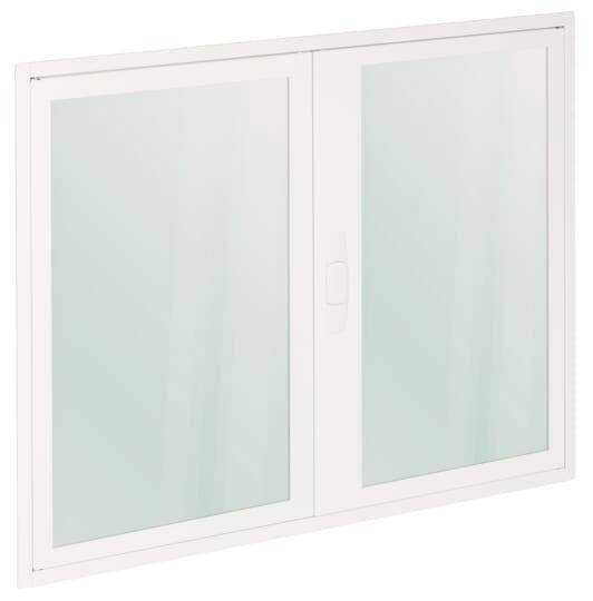 Ein weißes Schiebefenster mit zwei Glasflügeln in geschlossenem Zustand. Ideal für Wohnräume, sorgt für Licht und Belüftung.