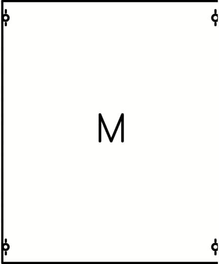 'Simpler Querschnitt-Messschieber', eine Darstellungszeichnung eines Messinstruments mit dem Buchstaben M in der Mitte.