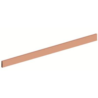 Kupferfarbene lineare Metallschiene, horizontal ausgerichtet, vor weißem Hintergrund. Nutzung unklar ohne weiteren Kontext.