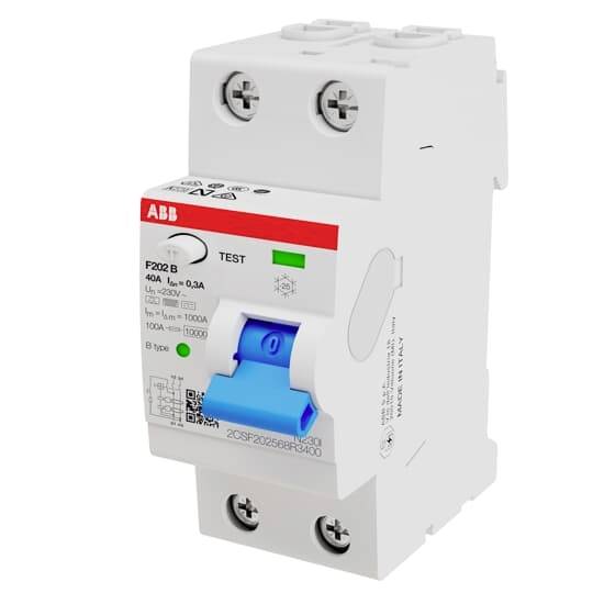 ABB 2CSF202568R3400 F202B-40/0,3 FI-Schutzschalter 40A 230V