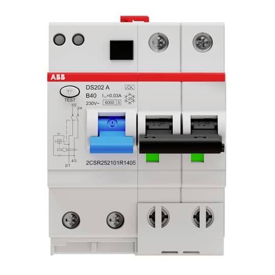 ABB 2CSR252101R1405 FI-Schutzschalter/Leitungsschutzschalter 40A