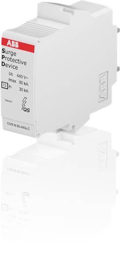 Überspannungsschutzgerät von ABB, Modell OVR, für 440 V, max. 80 kA. Geeignet für den Schutz elektrischer Systeme vor Spannungsspitzen.