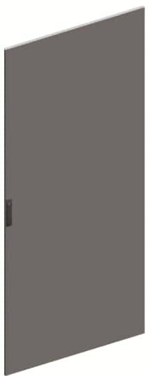 Graue geschlossene Tür in schräger Perspektive ohne sichtbare Details.