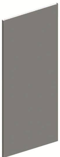Ein rechteckiges graues Paneel ohne erkennbare Muster oder Details.