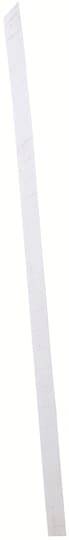 Ein schmaler, langer, weißer Papierstreifen auf einem neutralen Hintergrund.