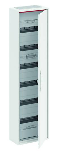 Ein geöffneter, hoher Schrank mit sechs Einlegeböden, die für die Aufbewahrung von Dokumenten oder elektronischen Geräten geeignet sind.