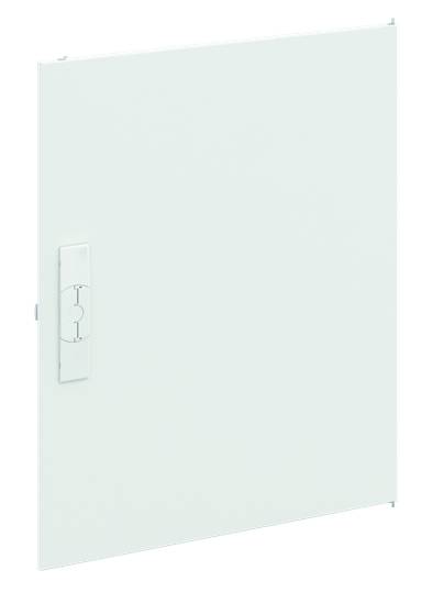 Einzelne weiße Tür mit einfachem, rechteckigem Design und einem dezenten Griff an der linken Seite.