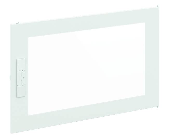 Weiße Kunststoffzugangstür mit rechteckigem Rahmen und zentralem Drehverschluss. Geeignet für Wand- oder Deckenmontage.