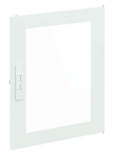 Ein weißes quadratisches Fenster mit einem sichtbaren Scharnier auf der linken Seite. Es scheint offen zu sein.